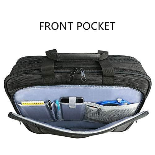 KROSER Laptop Bag XXL Laptop Briefcase Fits Up To 18 Inch Laptop Water-Repellent Light Weight Gaming Computer Bag Shoulder Bag Expandable Capacity For Travel/Business/School/Men-Black — view 6