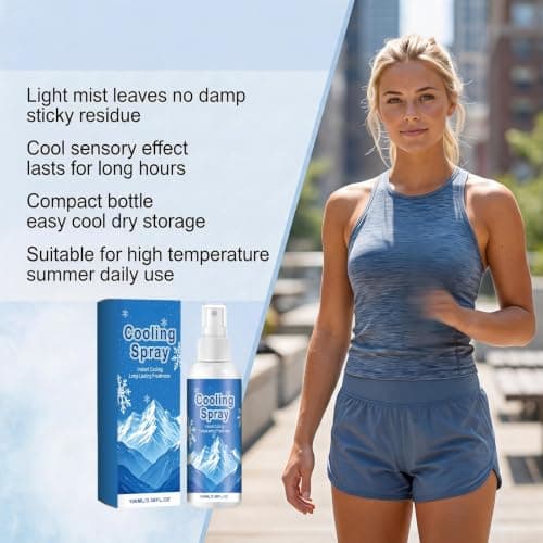 Cooling Spray for Hot Weather, Instant Cooling Spray & Mist Spray, 100ml Portable, Travel Size Body Mist, Long Lasting Heat Relief Spray for Summer Outdoor Sports (2pcs) — view 6