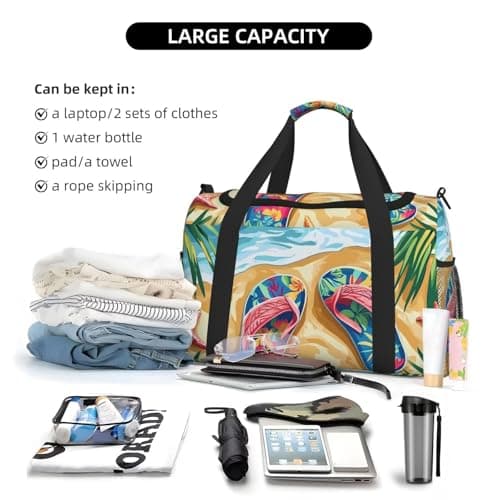 Summer Flip-Flops Large Capacity Travel Storage Bag Lightweight Hand Carry Bag Overnight Storage Bag Unisex Travel Bag — view 6