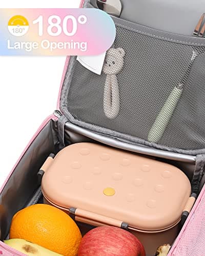 Bagseri Kids Lunch Bag for Girls - Insulated Kids Lunch Box for School — view 6