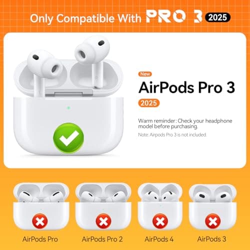 Inesore Replacement Ear Tips for AirPods Pro 3, 5 Size-Black — view 2