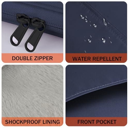HoYiXi Universal Sleeve Bag for 7-8 inch Tablet Fire HD 8/Fire HD 8 Plus Compatible iPad Mini (6th Gen) 8.3" 2021, iPad Mini 5/4/3/2/1, Tab A8, 7"-8" inch Android Tablet Sleeve Case -Blue — view 5