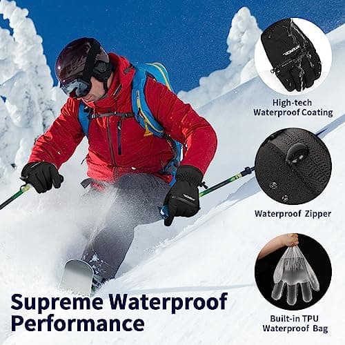 ATERCEL Waterproof Ski Gloves - 3M Thinsulate Warmth, Touchscreen — view 3