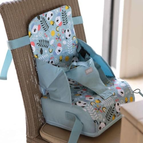 Nuby Compact Foldable Travel Booster Seat with Storage Pocket, 6M+, Blue — view 2