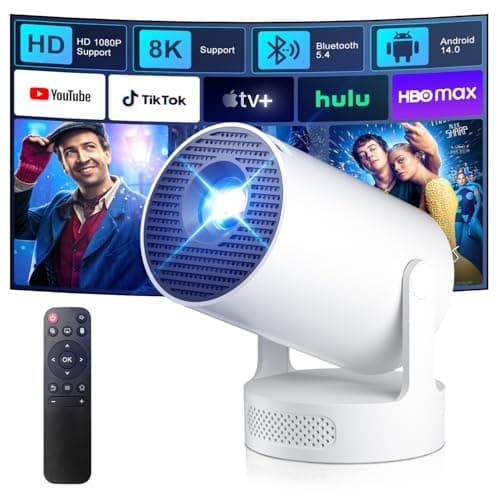 Salange HY300Ultra Smart Projector Android 14 Built-in Apps,4K & 8K Support
