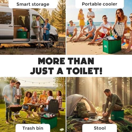 Keystone Peak Portable Camping Toilet – Foldable Travel Potty for Adults | Compact & Sturdy Porta Potty for Camping, Hiking, Car Trips & Emergencies – Comfort Anywhere — view 5