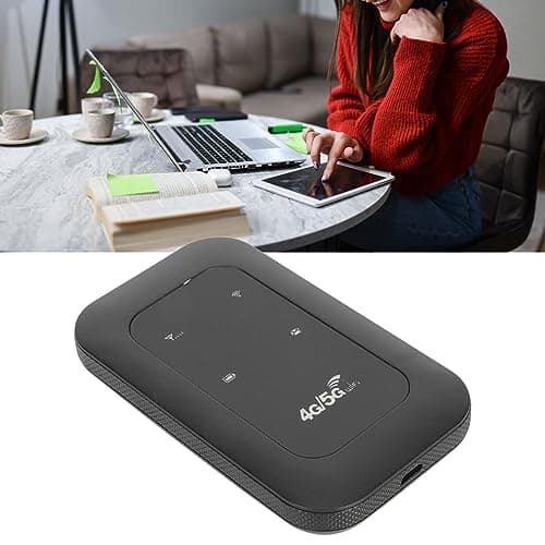 Cuifati 4G LTE Mobile WiFi Hotspot, Portable WiFi Router with SIM Card Slot, 4G Travel LTE Router Support 10 Devices Connection, Mini Mobile Hotspot for Travel Vacation Gathering — view 4
