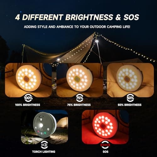 Nacvo Camping String Lights 10M/100LED,USB Rechargeable Fairy Lights — view 4
