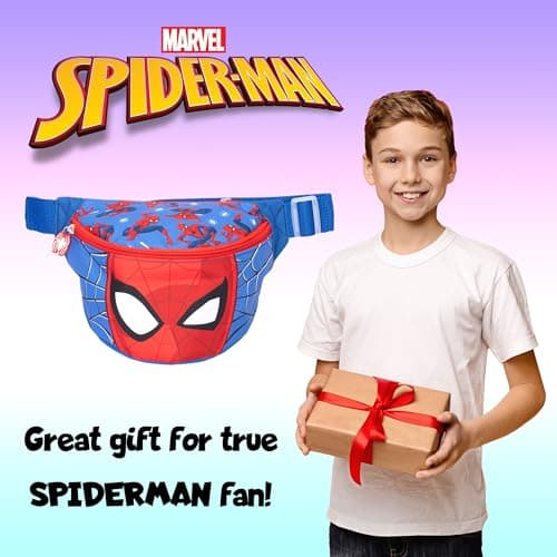 Spiderman Marvel Spiderman Bum Bag for Boys Adjustable Strap Lightweight Funny Pack Waist Bag Travel Pouch for Kids Crossbody Bag with Adjustable Strap, Bumbag for Kids — view 4