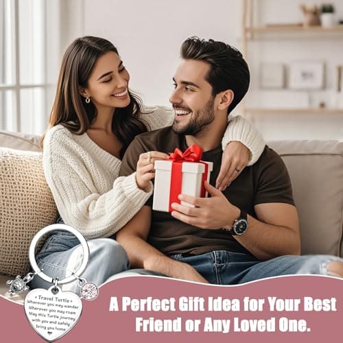 Vfrdsa Turtle Gifts Tortoise Good Luck Keyring Keychain for Men Women — view 6
