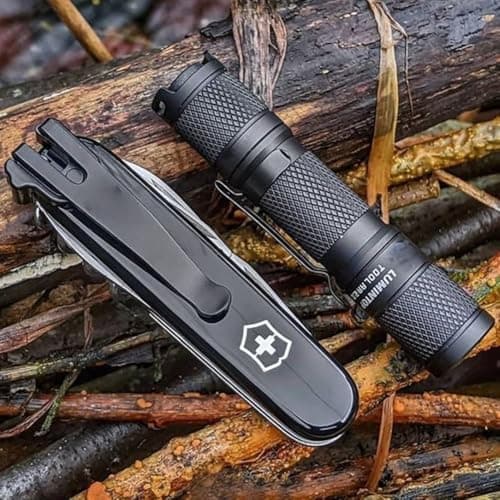 Hophelia Pack of 2 91 mm Swiss Army Deep Carry Bag Clip, Stainless Steel Deep Carry Bag Clip with Screws, Folding Knife Replacement Clips, Practical Waist Accessories (Contour) — view 5