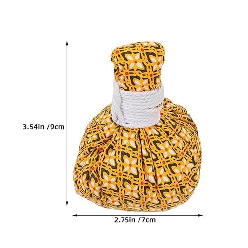 SHERCHPRY Thai Herbal Massage Balls Set of 4 Aroma Compress Massage Tool for Feet Muscle and Full Body Use Soft Texture Portable for Home Travel 3.54 X 2.76 X 2.76 in — view 2