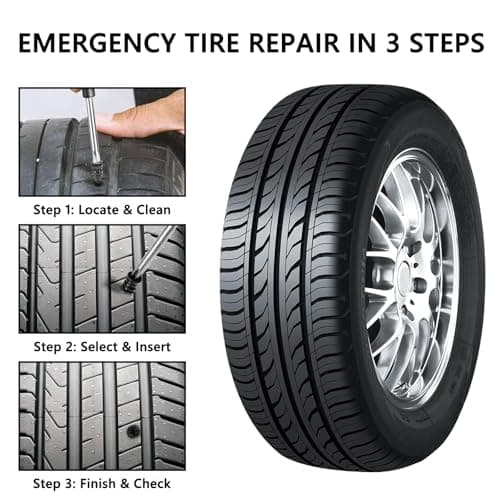 85 Pcs Tyre Repair Screws, Fast Self-Service Rubber Nails, Car Tyre Puncture Repair Kit, Universal Tire Plugs Emergency Accessories for Motorcycle Auto Car Truck Tractor, 3 Sizes (28S+28M+28L) — view 6
