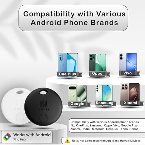 HH-Tech Android Tag Works with Google Find Hub, Smart Tag Tracker, Item Finder, Easily Track Your Keys, Wallet, Bag, Suitcase, and More (Pack-1 Android only) — view 6
