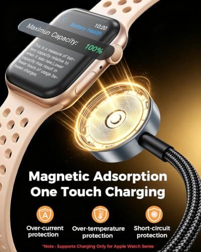 3 in 2 for Apple Watch iPhone Charger Cable Travel Essentials Multi Cable — view 4
