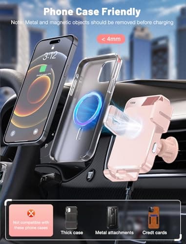 MOKPR Wireless Car Charger, 15W Car Phone Holder Wireless Charger — view 4