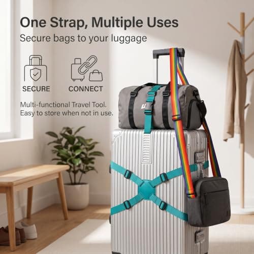 Kaaeiccr Adjustable luggage straps for suitcases, Security Belt Travel Set — view 5