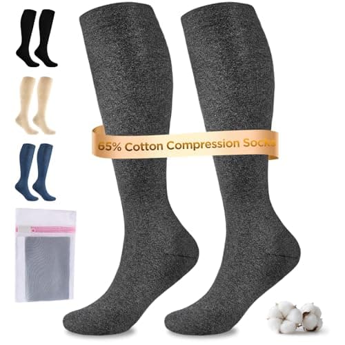 Niofind Compression Socks for Women & Men, 15–20mmHg, Knee High