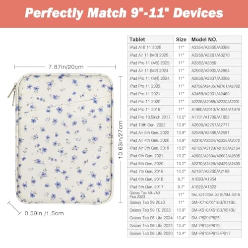 MoKo 9-11 Inch Tablet Sleeve Bag with Keyboard & Accessory Pocket — view 2