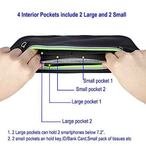 Running Belt,Slim Fanny Pack Exercise Running Waist Bag Belt Bag for Phone Women Men Runners Gym — view 4