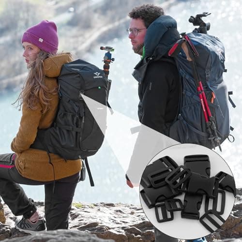 Side Release Buckles 12 Pack, Backpack Strap Replacement Clips 20 25 32mm — view 6