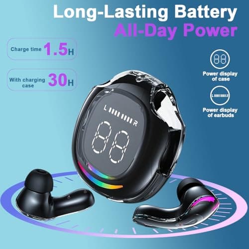 HYGMOCC AI Language Translator Earbuds, Supports 144 Languages,Online Translation Real Time,Earphone 3-in-1 Accents，Earbuds Perfect for Travel Business and Learning Voice Language Translator（Black） — view 6