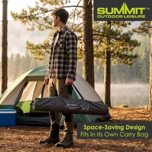Folding Camping Chair With Cup Holder | Carry Bag | 2 Set | Grey — view 3