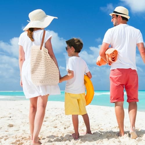 Crochet Beach Bags for Women, Large Capacity Summer Woven Beach Tote Bag Handbags Shoulder Bag, Handmade Boho Casual Knit Tote Bags for Beach Travel Holiday Vacation Work Shopping Daily Use (Beige) — view 6