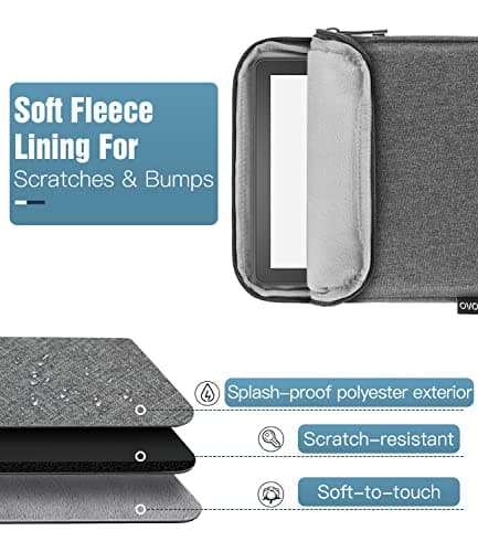TiMOVO 6-7 Inch Sleeve Case for eReader Book, Dark Gray — view 5