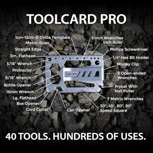 Lever Gear Toolcard Pro Money Clip Multitool - 40-in-1 Credit Card Tool — view 2