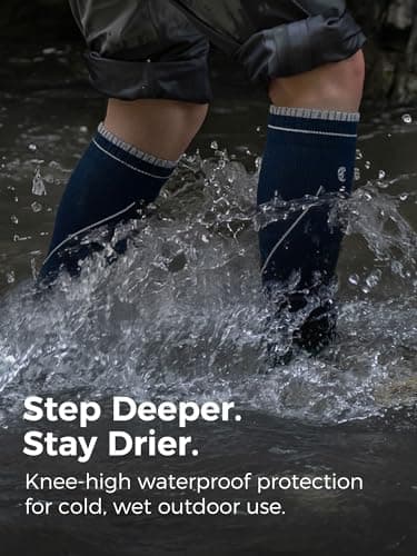 DexShell Waterproof Knee High Socks, Coolmax Lining, JBG Black, Unisex M — view 2