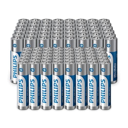Philips Ultra AA/AAA Alkaline Batteries Combo - Great Value for Mixed Uses, Pack of 96