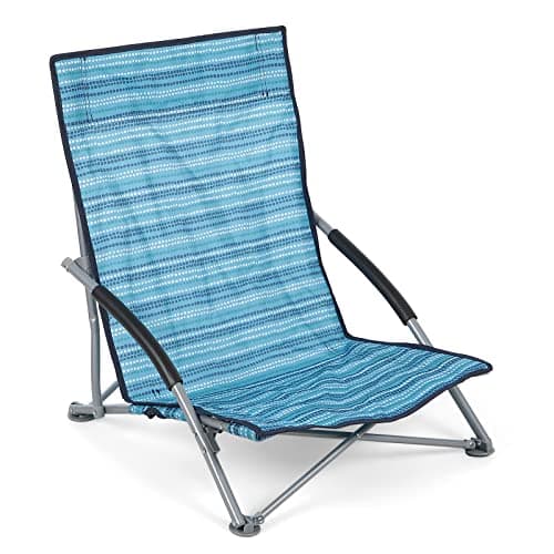 Unibos Set of 2 Folding Low Camping Chair, Lightweight,Foldable,Portable Garden Beach Chair Perfect for Camping,Garden,Festivals,Fishing,Caravan Trips and BBQs (Blue Multi) — view 3