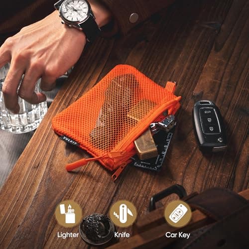 VULKIT 2 Packs Zip Wallet Small Coin Purses Multifunctional Travel Pouch Mini Storage Bag Portable Double Fastener Case — view 5
