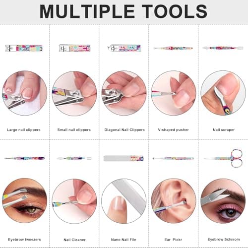 Uliya Manicure Set Nail Clipper Kit Professional Pedicure Tools (Bohemia) — view 6