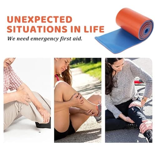 4Pcs First Aid Splint, 4.3x18.1" Emergency Medical Combat Splint, Built-in Aluminum Plate, for Medical, Sports, Home, First Aid, Pets — view 4