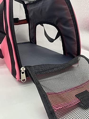 TIYOLAT Pet Carrier Bag, Airline Approved Duffle Bags, Pet Travel Portable Bag Home for Little Dogs, Cats and Puppies, Small Animals (M, Pink) — view 5