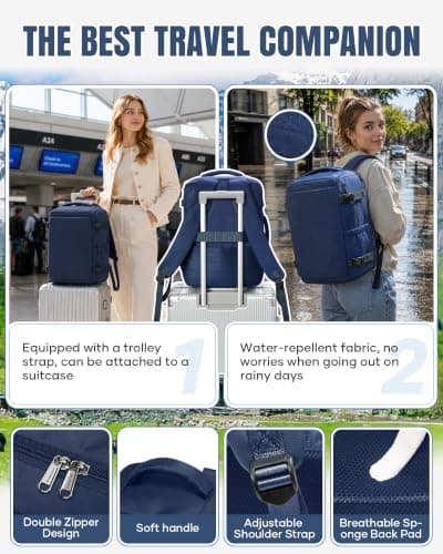 Ryanair Cabin Bag 40x30x20, Wizz Air Underseat Travel Backpack Hand Luggage — view 5