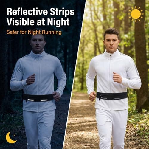 YANJINGSHE Running Belt, Waist Bag, Ultra-Thin, Fits up to 7-inch Phones — view 6