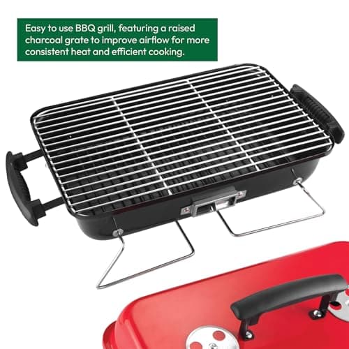 KCT Table Top Camping BBQ, Portable Charcoal Grill for Picnics, Festivals & Fishing — view 4