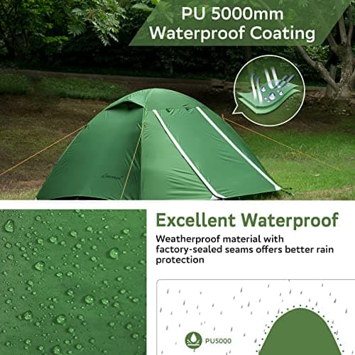Clostnature Lightweight Camping Tent - Compact Waterproof 2 Man Tent — view 2