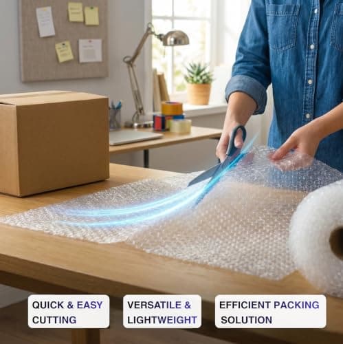 Bargain Factory Extra Large 300mm X 10m Roll of Quality Bubble Cushioning Wrap Roll - Strong, Affordable, and Ideal for House Moving, Removals, Packing, Shipping, and Mailing — view 2