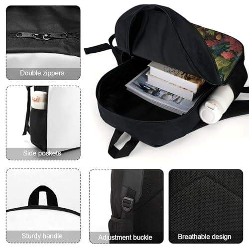 sinyumoney Kids School Backpack 3D Printed Cute Travel Bags Grandmas Garden Harvest Children Outdoor Casual Daypack Backpacks for Girls Women 17inch — view 4
