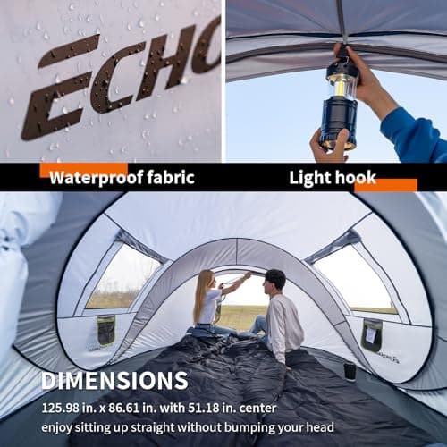 EchoSmile 2/4/6 Person Easy Pop Up Tent, Instant Family Tents for Camping — view 4