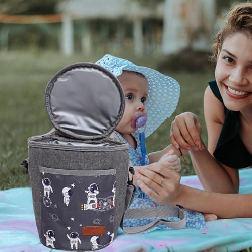 HAKIDZEL Breastmilk Cooler Bag Oxford Cloth Waterproof with Ice Pack — view 6