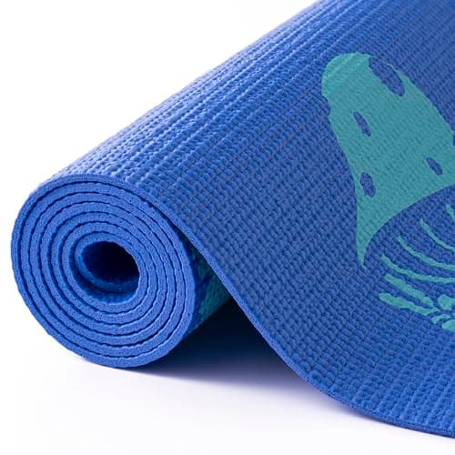 Myga Silk Print Kids Yoga Mat - Non-Slip for Children's Exercise, Fitness, Yoga & Mindfulness - Lightweight, Non-Toxic & Easy Clean Play Mat for Girls & Boys - Third Eye Frenzy — view 4