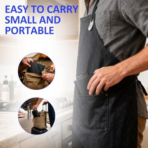 Ram® Stainless Steel 8oz Leakproof Pocket Travel Whiskey Hip Flask for Liquor Hiking Barbecue Hiking Camping Flask — view 5