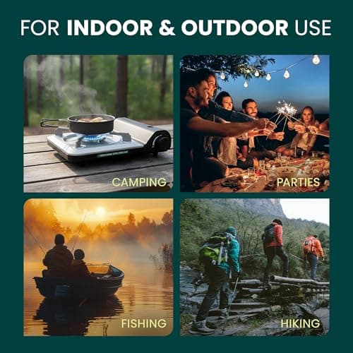 Green Haven Portable Stove | Camping Gas Cooker - Single Burner Tabletop — view 6