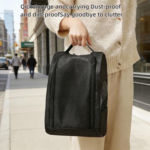 Waterproof Shoe Bag for Men & Women, Golf & Rugby Boot Bag, Portable Sports Shoe Organiser, Durable Shoe Storage Bag for Travel Gym Outdoor Organize and Protect Your Shoes with Ease — view 6