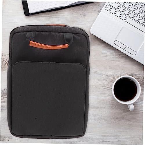 Lurrose Laptop Sleeve Tablet Case Portable Shockproof Sleeve with Adjustable Strap for 13.3" Tablet and Laptop Lightweight Polyester Bag for Travel and Commuting in Charcoal Gray — view 3